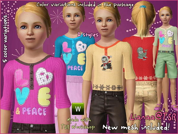одежда - The Sims 3: Детская одежда W-600h-450-1305779