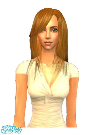 The Sims Resource Alicia Hair Set Red