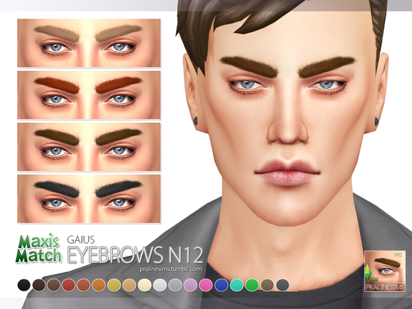 Pralinesims Maxis Match Eyebrow Pack N01