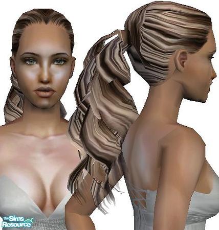 The Sims Resource Curly Ponytail Hair Set 246018 Recol