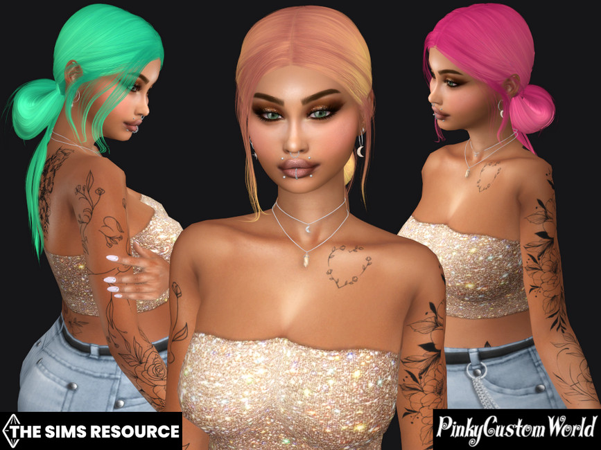 The Sims Resource Bonus Retexture Of Aella Hair By Leahlillith