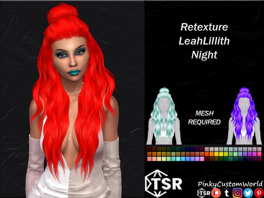 The Sims Resource Retexture Of Night Hair By Leahlillith Updated