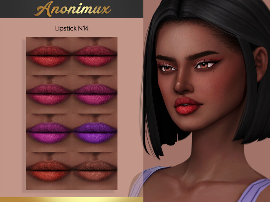 The Sims Resource Anonimux Lipstick N14