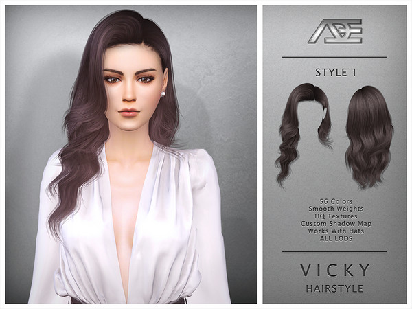 The Sims Resource Vicky Style Hairstyle