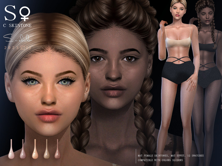 The Sims Resource Naturel Female Skintones By S Club