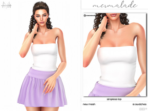 The Sims Resource Strapless Top Mc