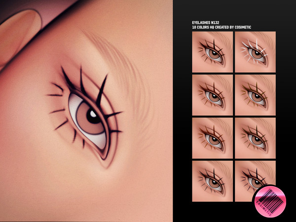 The Sims Resource 2D Eyelashes N132