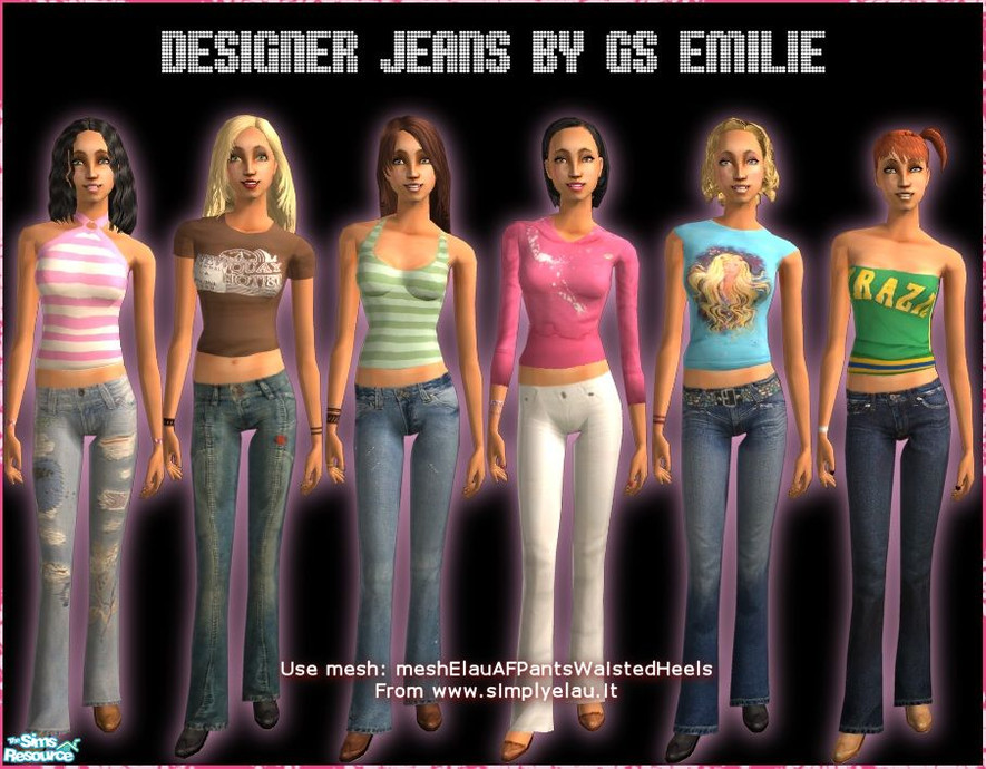 The Sims Resource - Designer Jeans by GS Emilie