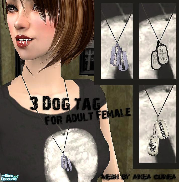 The Sims Resource - AF Dog Tags