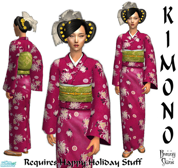 The Sims Resource - Fuschia Kimono