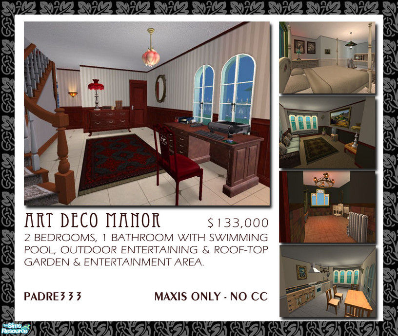 The Sims Resource - Art Deco Manor