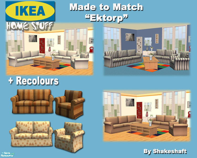 The Sims Resource - Ikea Home Stuff - Made to Match Ektorp