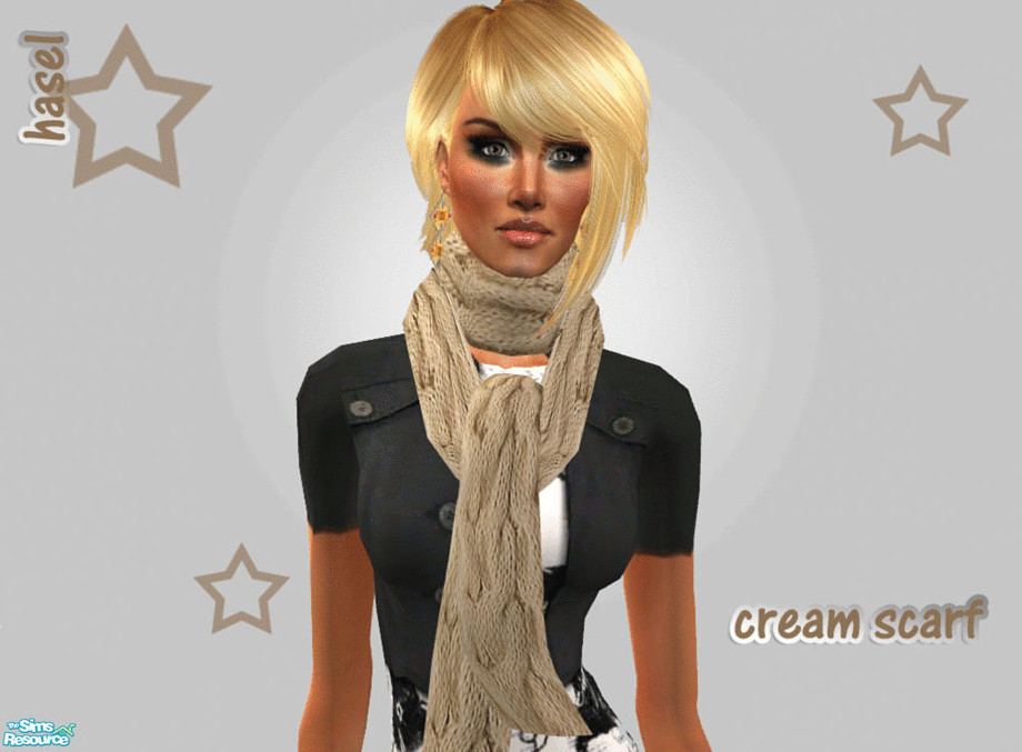 The Sims Resource Scarf Set 5 Cream Scarf