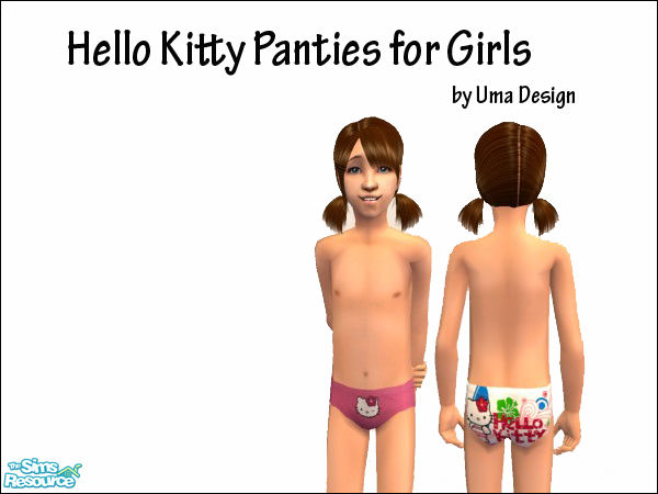 The Sims Resource - Hello Kitty Pink Panties for Girls