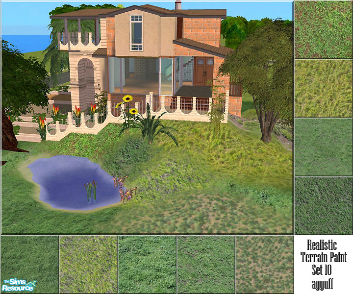 The Sims Resource - Realistic Terrain Paint Set 10