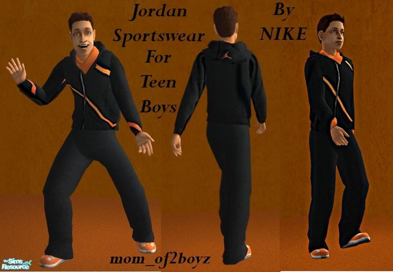 The Sims Resource - Jordan Retro Hoodie and Sweatpants-By Nike