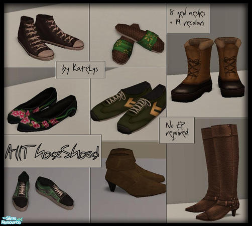 The Sims Resource - All those shoes...
