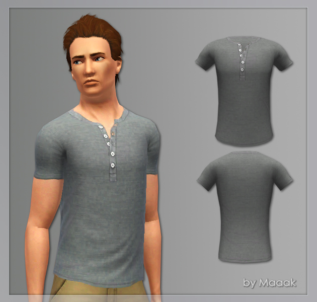 The Sims Resource - Casual button shirt