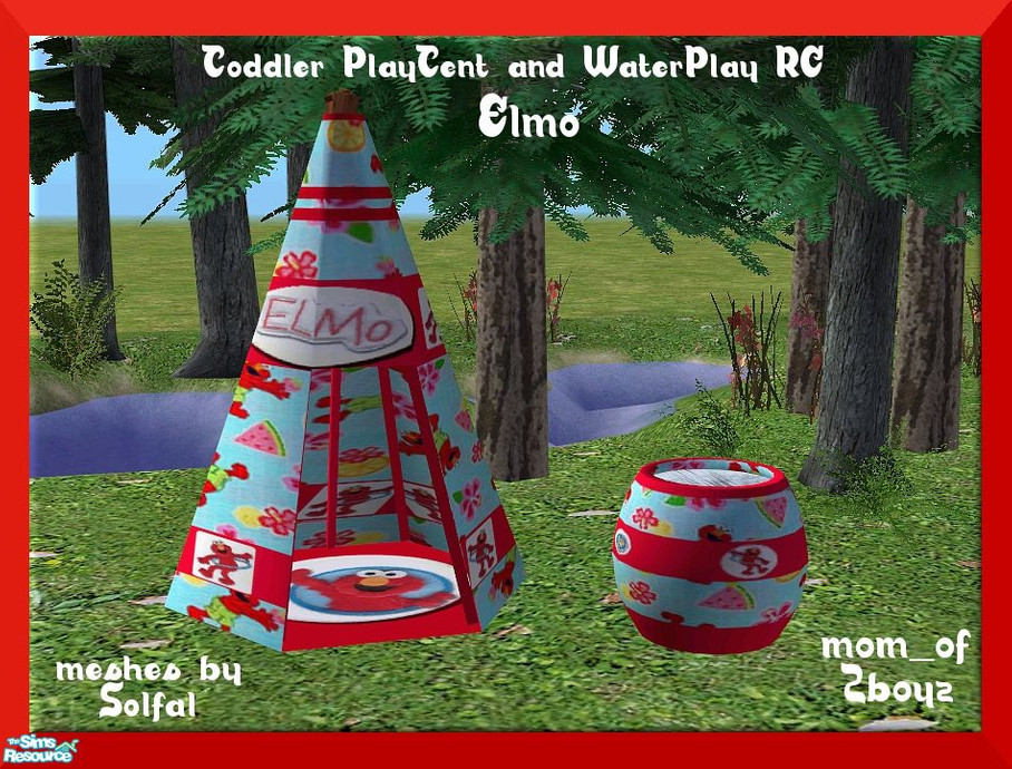 The Sims Resource - Toddler Play Tent and Waterplay RC- Elmo