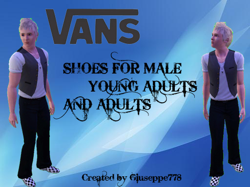 The Sims Resource - Vans for Male young adults and adults