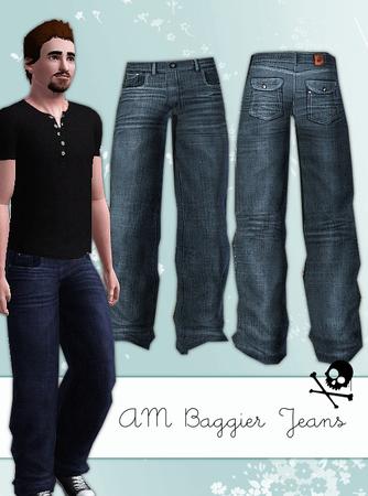 The Sims Resource - Baggier Jeans: New Mesh
