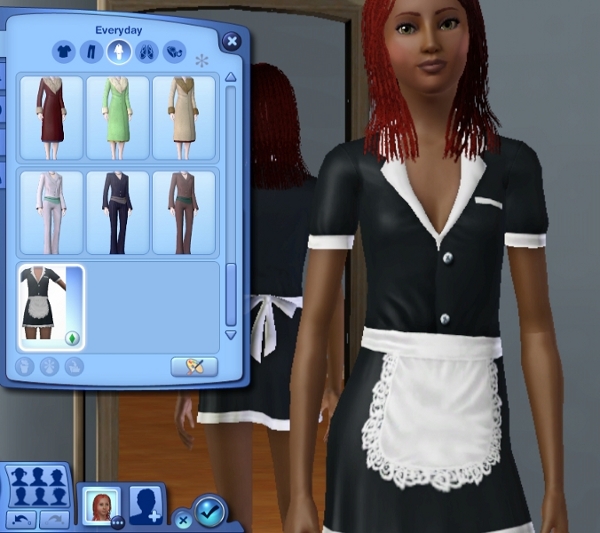 sims 4 custom content maid dress