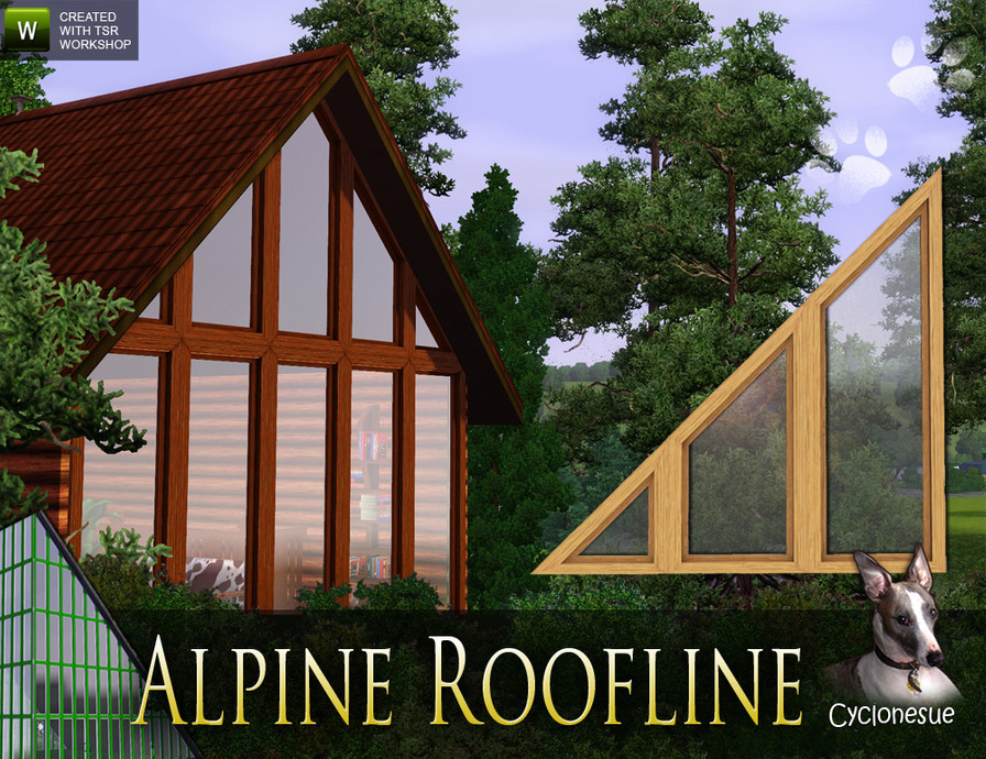 The Sims Resource - Alpine Roofline 45-degree Windows