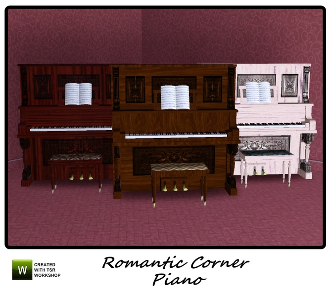 The Sims Resource - Romantic Corner Piano