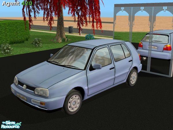 The Sims Resource - Metallic Sims 2 Blue VW Golf