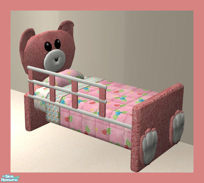 The Sims Resource - Mr BearlyBear Toddler Set - Toddler Bed