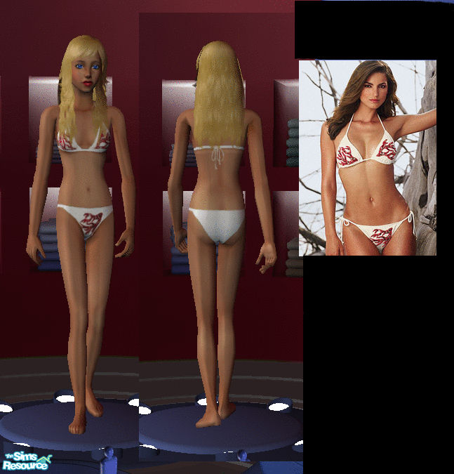 The Sims Resource - Coral Bikini, Teen