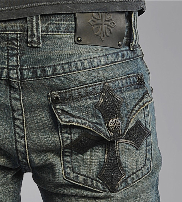The Sims Resource - Affliction Cross Flap Rockford Jeans