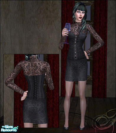 The Sims Resource - Cold Comfort AF - Tremere dress