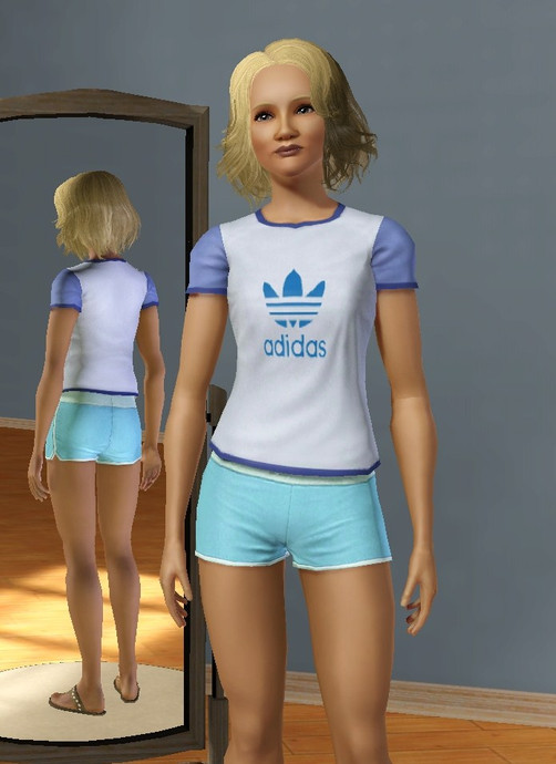 The Sims Resource - Adidas T shirt (Ladys)