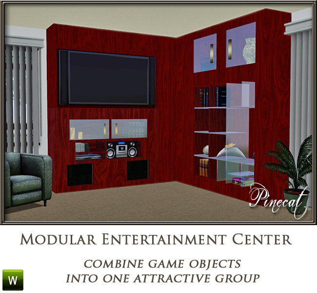 The Sims Resource - 100429 Modular Entertainment Center