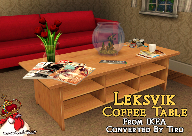 The Sims Resource - LEKSVIK Coffee Table... for the Sims 3