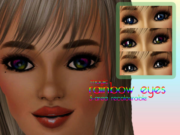 The Sims Resource - Pralinesims Rainbow Eyes