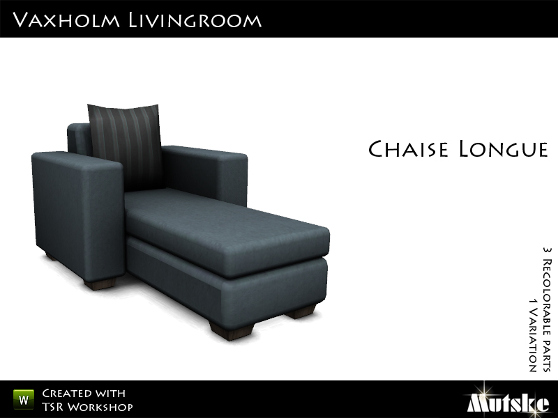 The Sims Resource - Vaxholm Chaise Longue Ikea Inspired