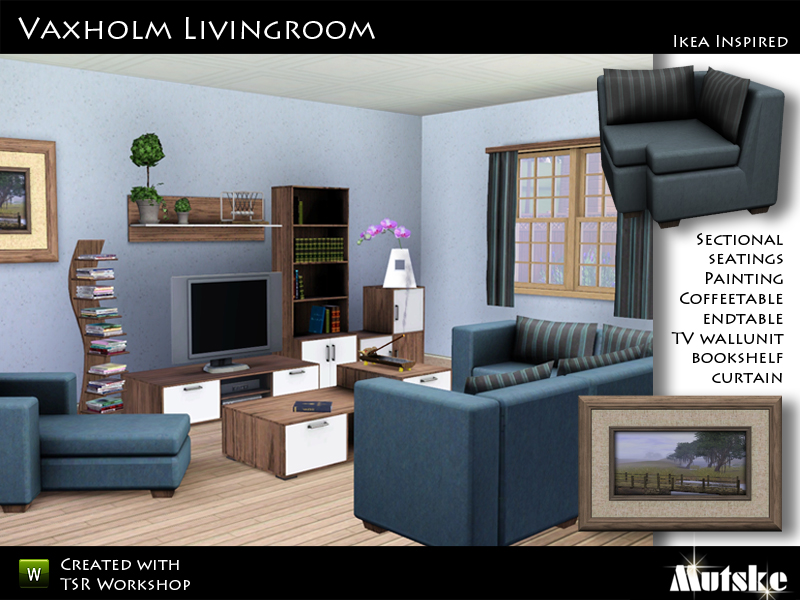 The Sims Resource - Vaxholm Living - Ikea Inspired