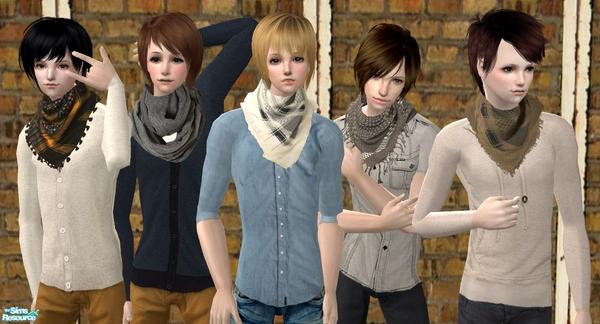 The Sims Resource Male Scarves