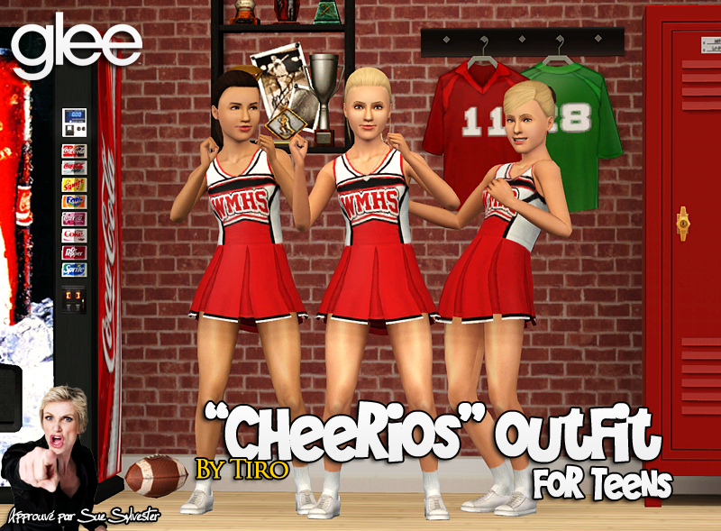 The Sims Resource - Cheerios Outfits - From GLEE