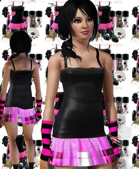 The Sims Resource - Emo girl dress