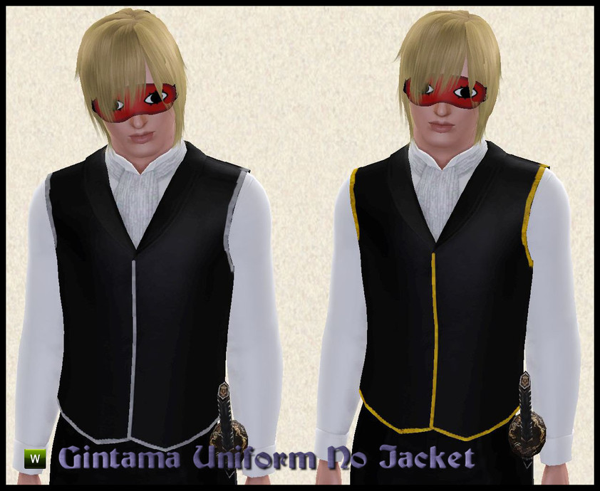 The Sims Resource - Gintama Shinsengumi Uniform Shirt (No Jacket)