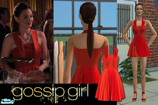 The Sims Resource - Gossip Girl Blair Waldorf Red