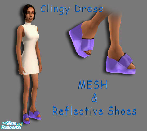 The Sims Resource - Teen Clingy Dresses & Platform shoes - Sparklesim Tf  Clingydress&shoeshine Mesh
