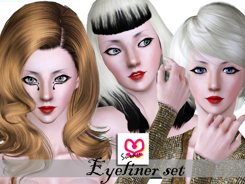 The Sims Resource - Lady GaGa Eyeliner Set