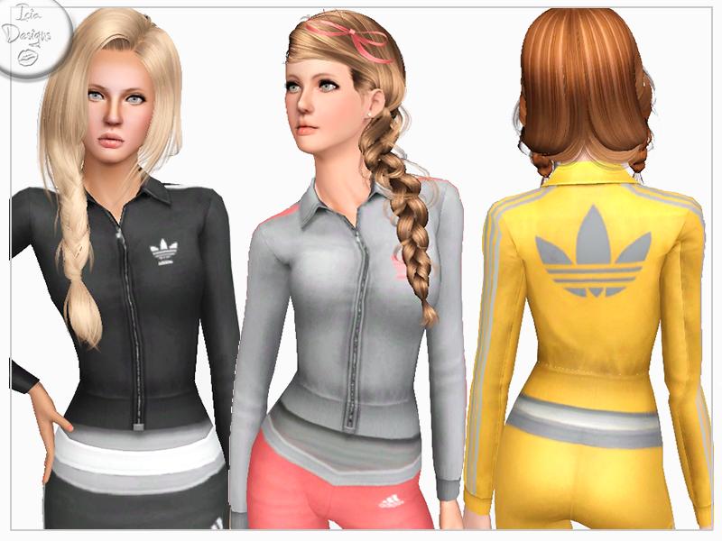 The Sims Resource - ~*TEEN* Adidas sport Track Jacket~