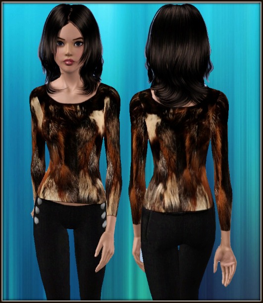 The Sims Resource - Fur Pattern Top