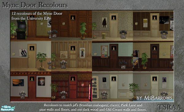 The Sims Resource - Myne Door Recolours