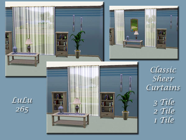 The Sims Resource - Classic Sheer Curtain set